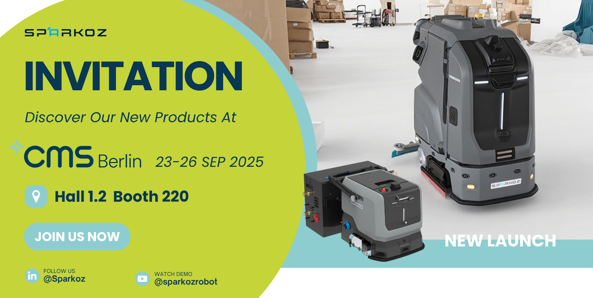 Join Sparkoz at CMS Berlin 2025 and Discover New Autonomous Cleaning Robot