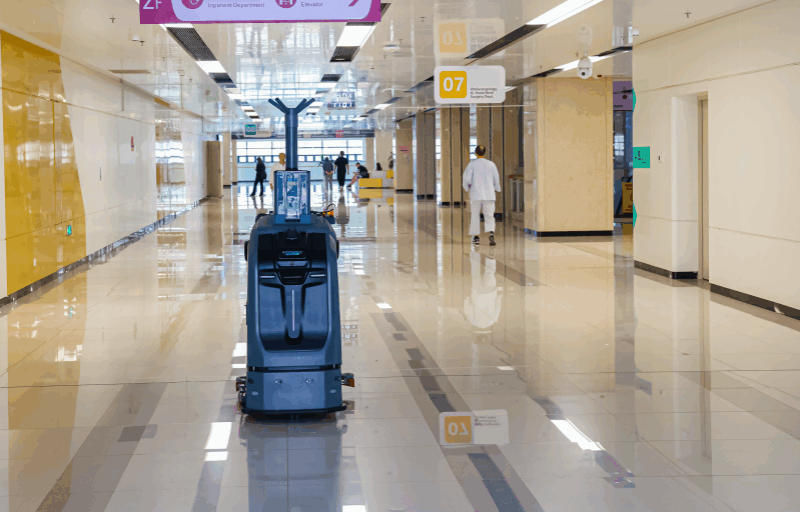 Ultra-Quiet Operation and Real-Time Data Analysis of Commercial Cleaning Robots